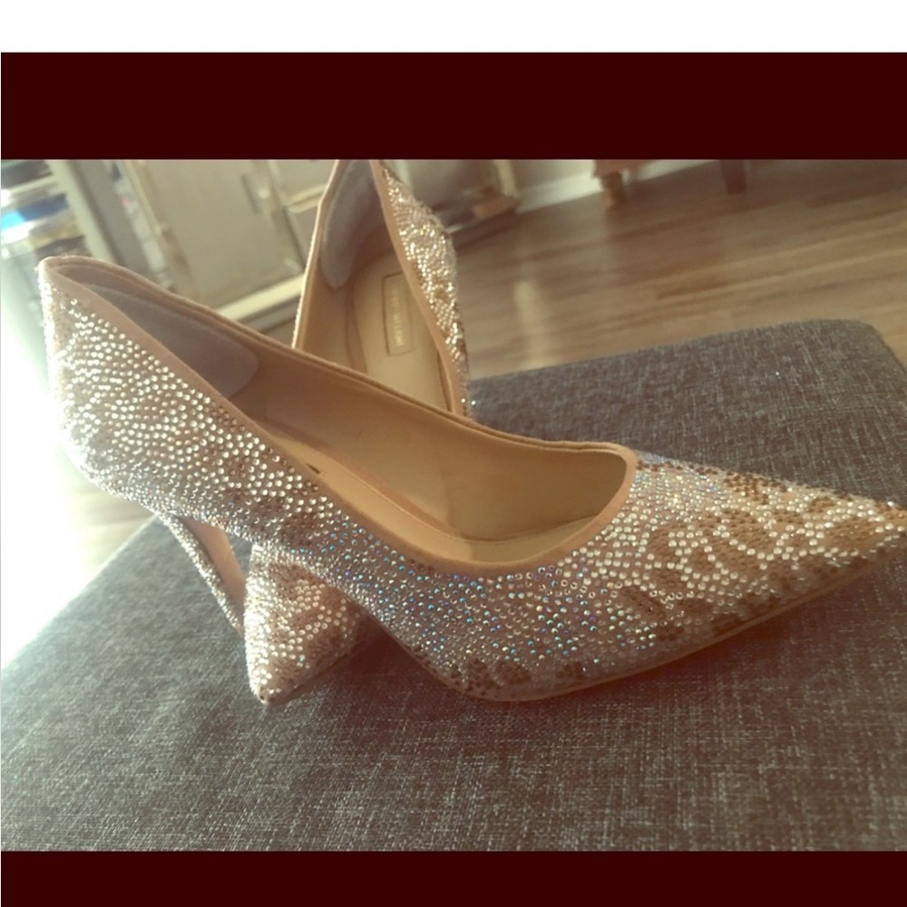 Antonio Melani Animal Print Rhinestone Pumps